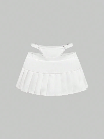 Minifalda plisada con tachuelas, sexy, estilo punk para mujeres