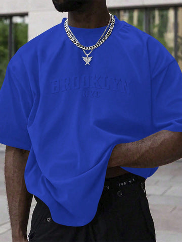 Camiseta De Hombre Con Impresión De Alfabeto