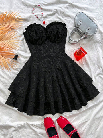 Vestido tubo ajustado de tela texturizada