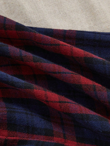 Pantalones de pijama pierna recta con cintura elástica y estampado a cuadros