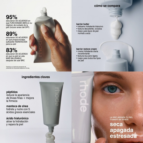 Rhode Crema reparadora de barrera, hidratante diaria reconfortante