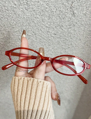 Gafas ovaladas elegante y de moda para mujeres, ligera y portátil
