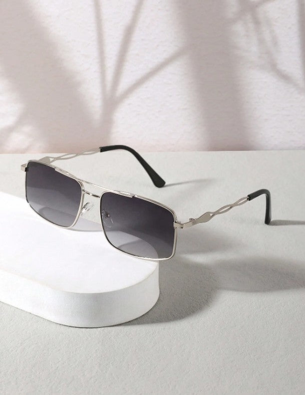 Gafas exquisitas con marco rectangular para hombre