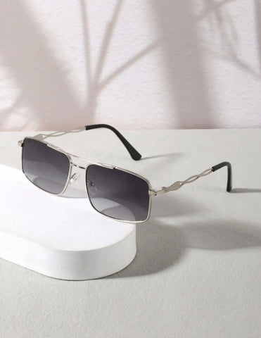 Gafas exquisitas con marco rectangular para hombre