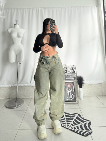 Top con varilla transparente