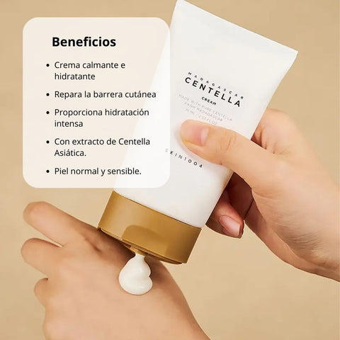 Crema de centella Ingredientes Orgánicos Hidratante Iluminador Cuidado de Arrugas 75ml