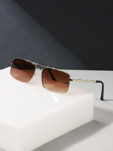 Gafas exquisitas con marco rectangular para hombre