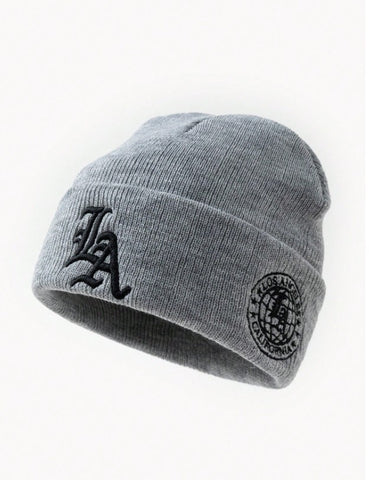 Gorro de mujer de moda con bordado 3D de letra LA