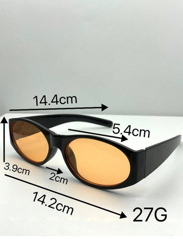 Gafas de moda con marco ovalado, accesorios de playa