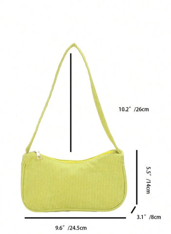 Bolso baguette de pana minimalista