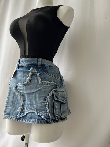 Falda short de estrella