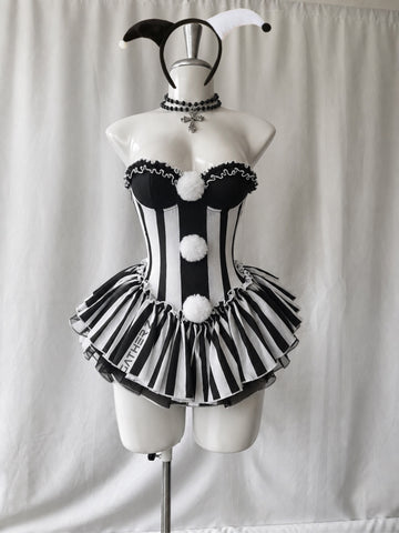 Disfraz payasa ref 03 (diadema, vestido)