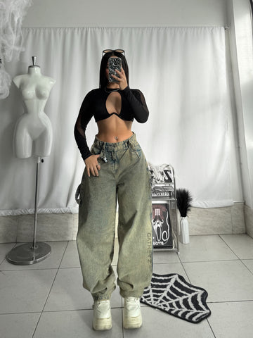 Top con varilla transparente