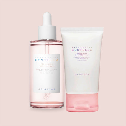 Set de ampolla SKIN1004 Poremizing Fresh de 100ml y crema gel ligera Poremizing de 75ml
