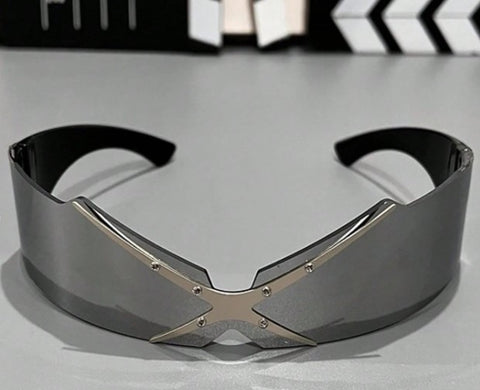 Gafas futuristas y ciberpunk estilo Y2K