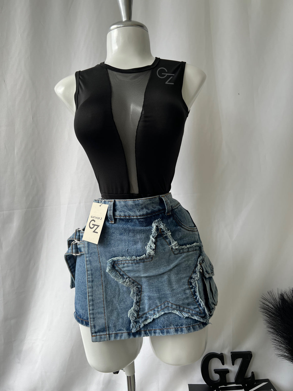 Body de malla en V