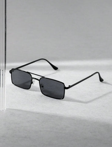 Gafas exquisitas con marco rectangular para hombre