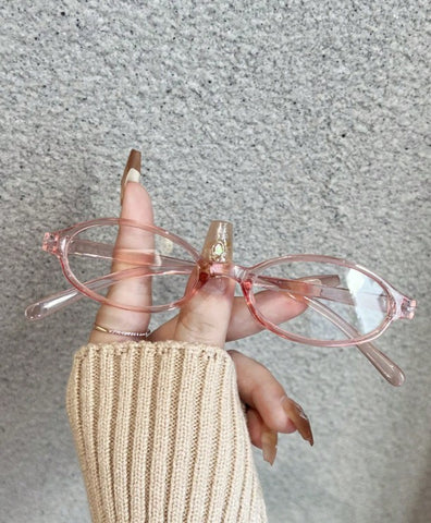 Gafas ovaladas elegante y de moda para mujeres, ligera y portátil