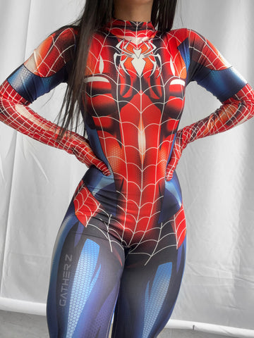 Disfraz Spiderman enterizo para mujer