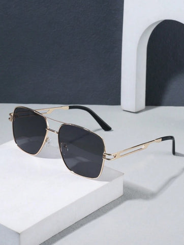 Gafas exquisitas con marco rectangular para hombre