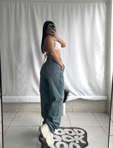 Baggy skatter azul medio