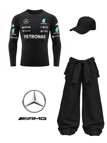 Disfraces Fórmula 1 , Redbull y Mercedes hombre ref 02( blusa , overol , gorra)
