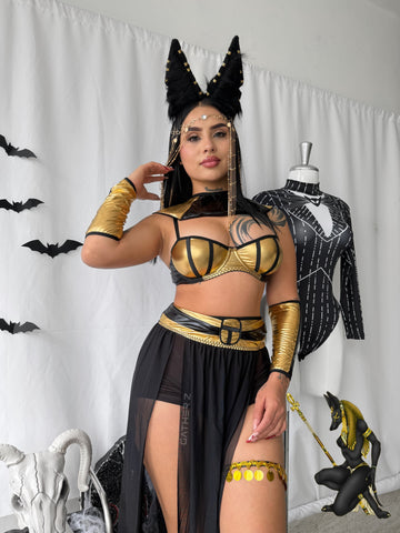 Disfraz Anubis (Top+Falda+Cuello+Mangas+ Cinturón)