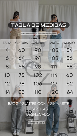 Baggy skatter azul medio