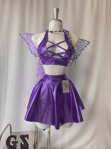 Disfraz hadas Tinkerbell (top, falda , alas)