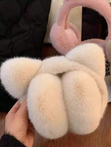 Orejeras de invierno con orejas de gato de felpa,  plegables