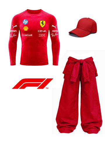 Disfraces Fórmula 1 , Redbull y Mercedes hombre ref 02( blusa , overol , gorra)