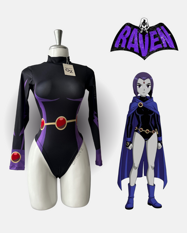 Disfraz Raven titanes body