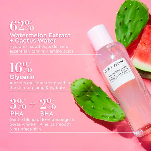 Tónico Watermelon Glow PHA + BHA Pore-Tight