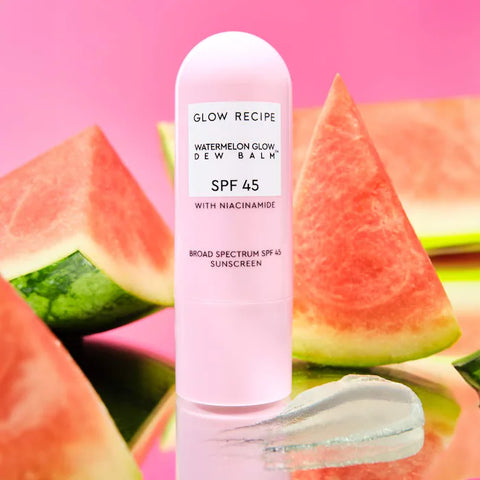 Bálsamo protector solar facial en barra Watermelon Glow con niacinamida y FPS 45
