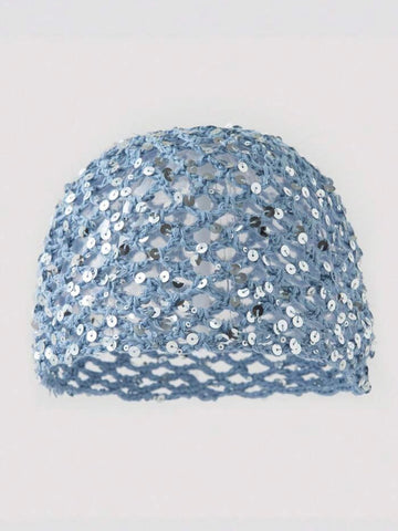 Gorro tejido de lentejuelas