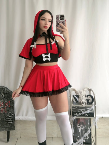 Disfraz Caperucita RojaRef 01 (Capa, top, falda)