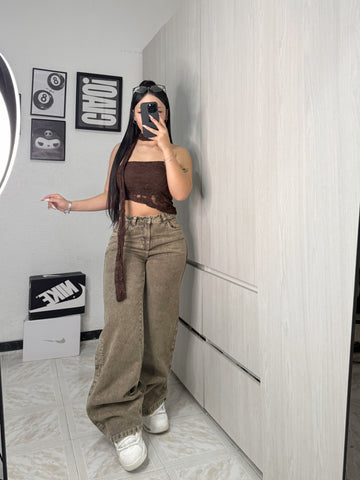 Wide leg baggy