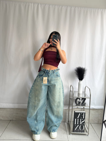 Baggy baloon líneas Petra verdoso