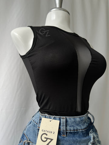 Body de malla en V