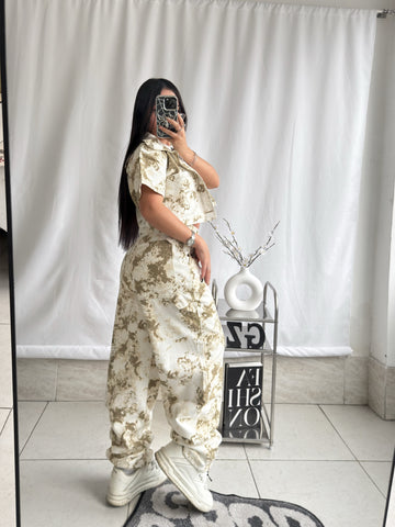 Set Kira camuflado beige (camisa y Jean)
