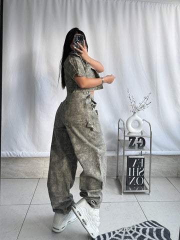 Set Kira estampado verde