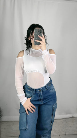 Body de malla manga larga