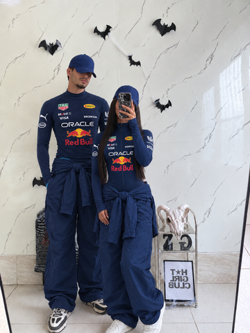 Disfraces Fórmula 1 , Redbull y Mercedes mujer ref 02( body , overol , gorra)