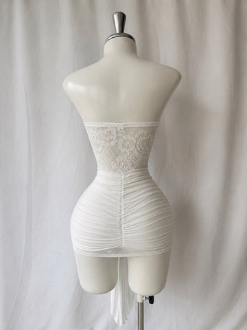 Vestido encaje mini