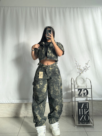 Set Kira estampado militar