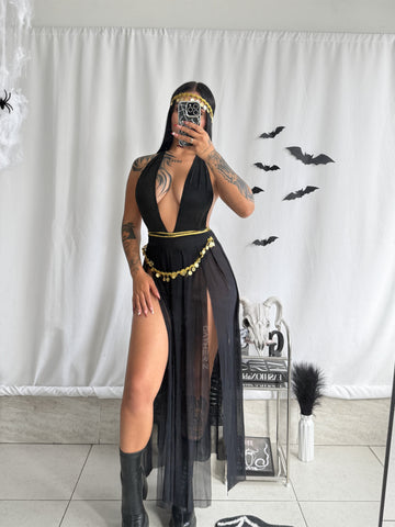 Disfraz Diosa griega (body, mangas, cordones, cinturón) ref 02