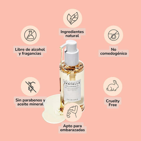 Aceite limpiador ligero de centella 200ml SKIN1OO4
