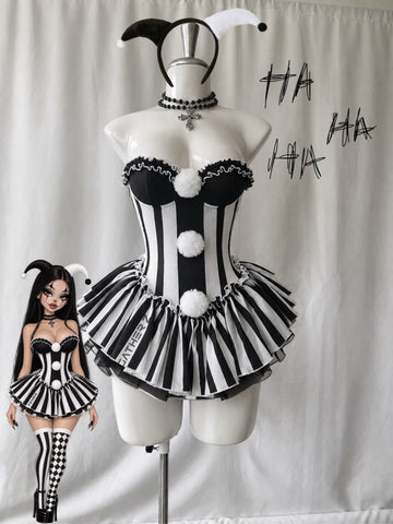 Disfraz payasa ref 03 (diadema, vestido)