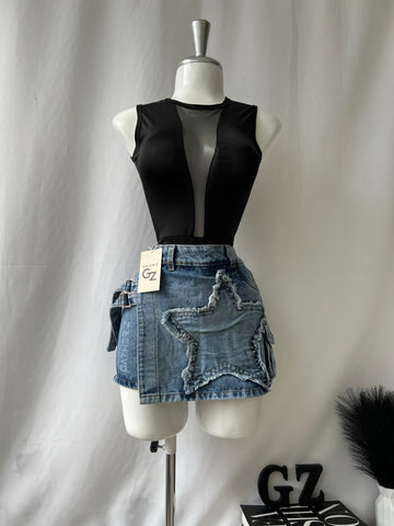 Falda short de estrella