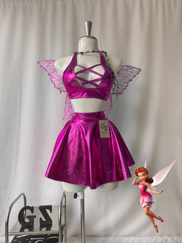Disfraz hadas Tinkerbell (top, falda , alas)